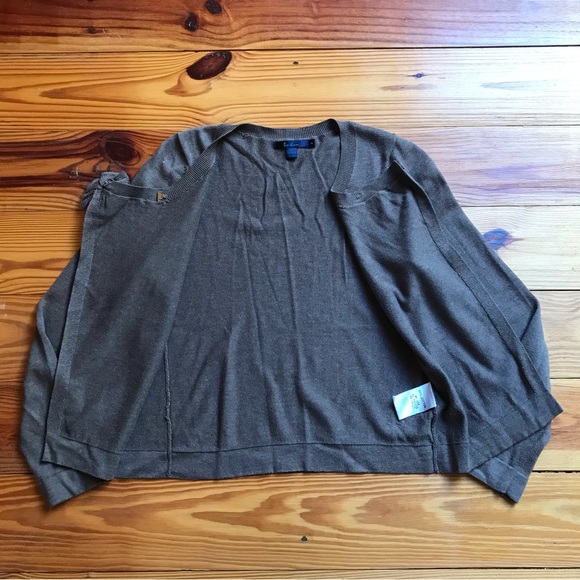 Boden Tan Brown Floral Appliqué Cardigan, EUC, 8 S - Picture 10 of 13